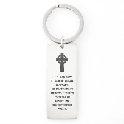 Celtic Cross Rectangle Keychain