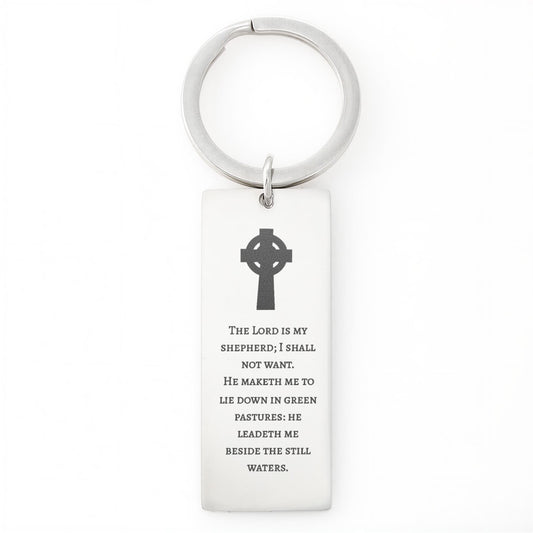 Celtic Cross Rectangle Keychain