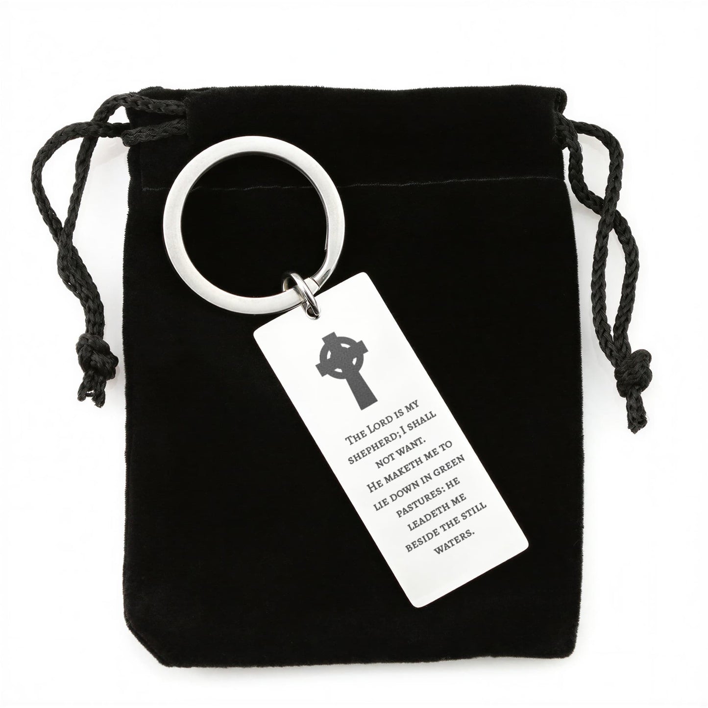 Celtic Cross Rectangle Keychain