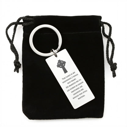 Celtic Cross Rectangle Keychain