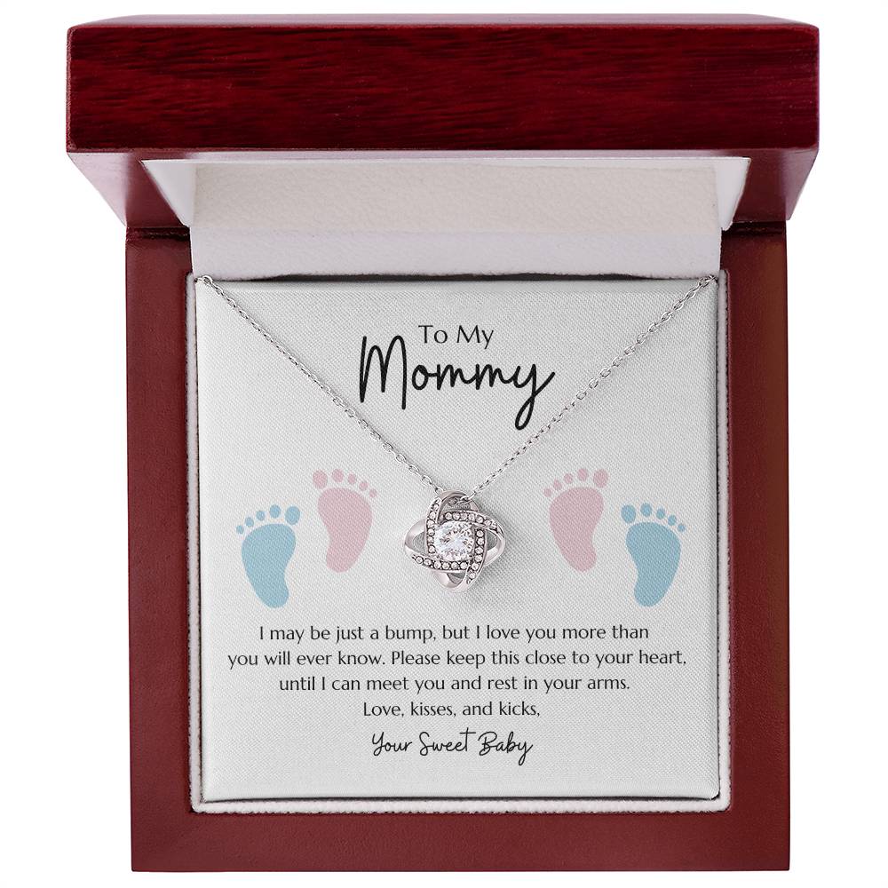 Love Knot Necklace "To my Mommy - From Baby"