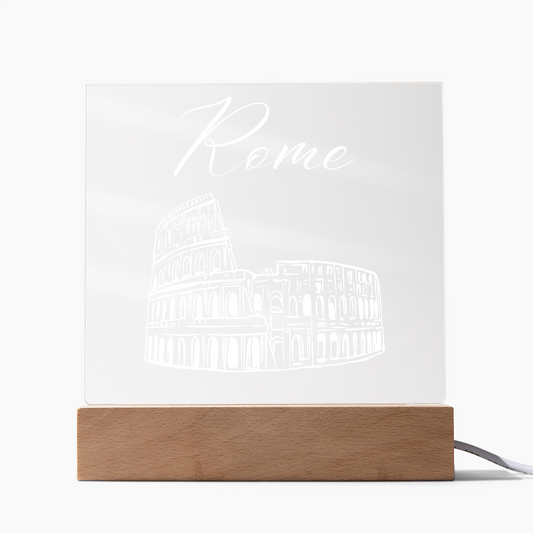 Rome Acrylic Plaque with LED Base 3