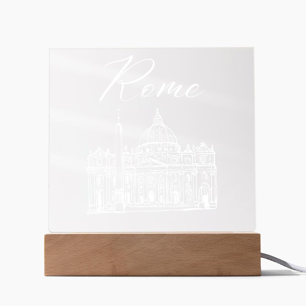 Rome Acrylic Plaque with LED Base
