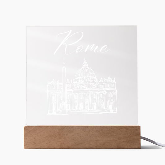 Rome Acrylic Plaque with LED Base