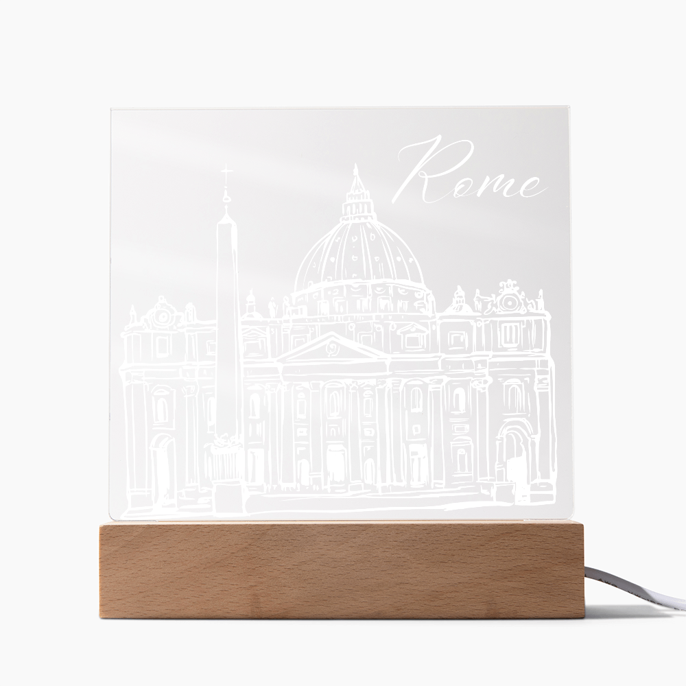 Rome Acrylic Plaque with LED Base 2