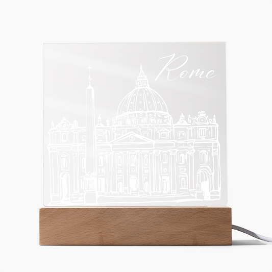 Rome Acrylic Plaque with LED Base 2