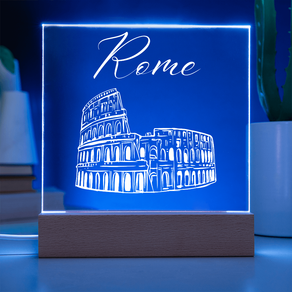 Rome Acrylic Plaque with LED Base 3