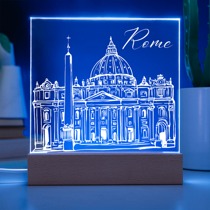 Rome Acrylic Plaque with LED Base 2