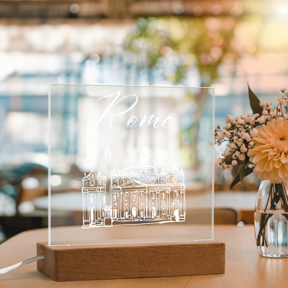 Rome Acrylic Plaque with LED Base