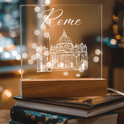 Rome Acrylic Plaque with LED Base