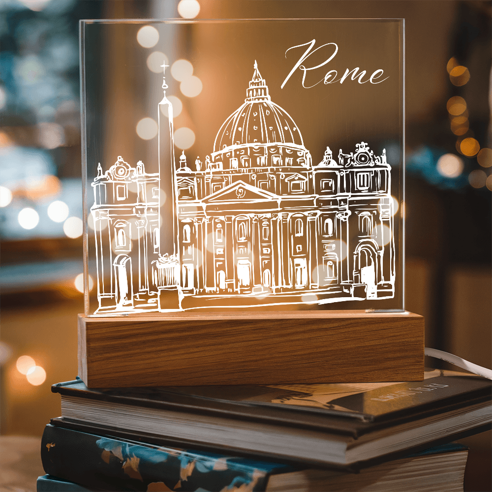 Rome Acrylic Plaque with LED Base 2
