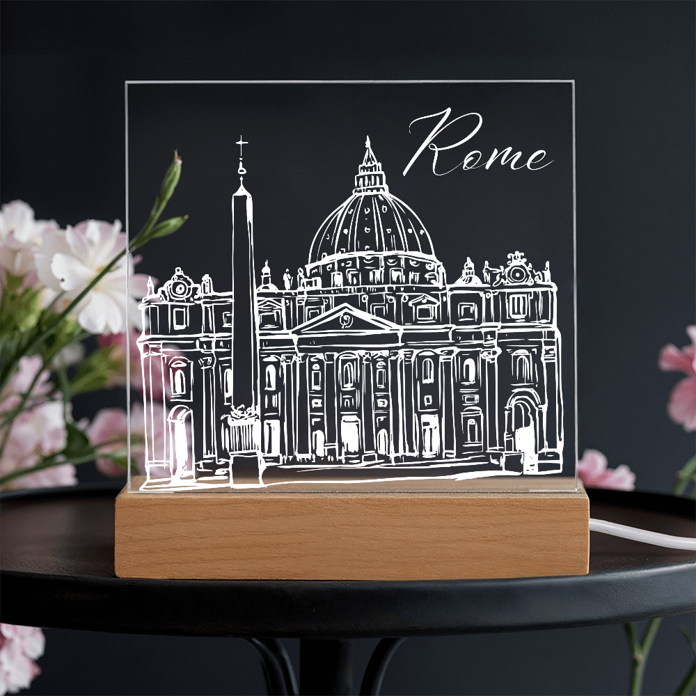 Rome Acrylic Plaque with LED Base 2