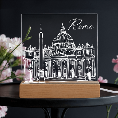 Rome Acrylic Plaque with LED Base 2