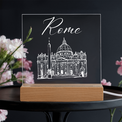 Rome Acrylic Plaque with LED Base