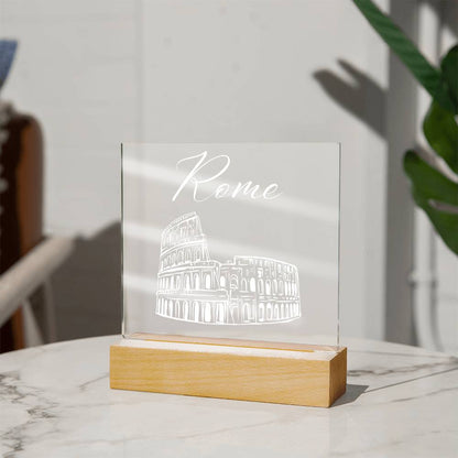 Rome Acrylic Plaque with LED Base 3