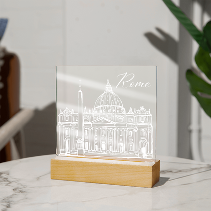 Rome Acrylic Plaque with LED Base 2