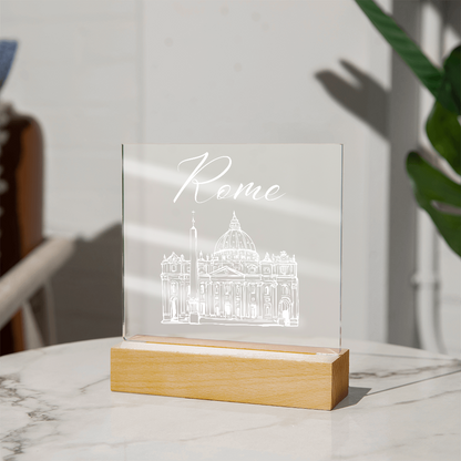 Rome Acrylic Plaque with LED Base