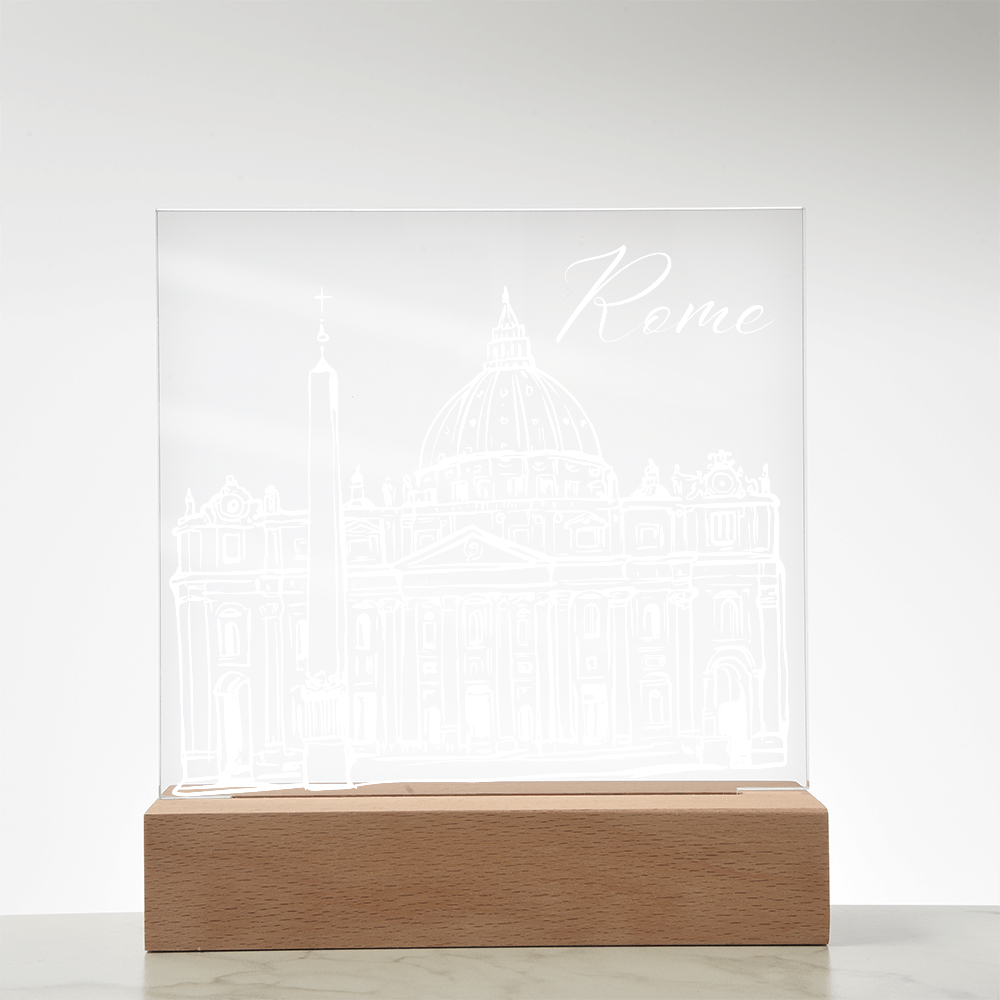Rome Acrylic Plaque with LED Base 2