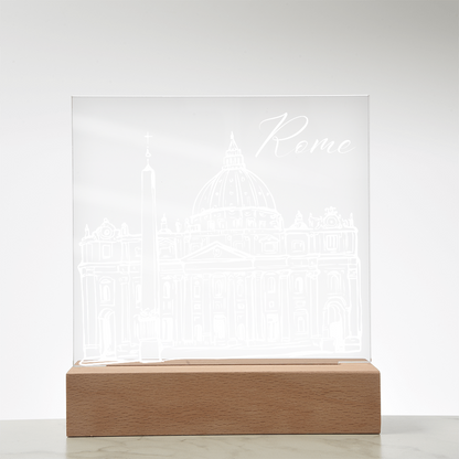 Rome Acrylic Plaque with LED Base 2