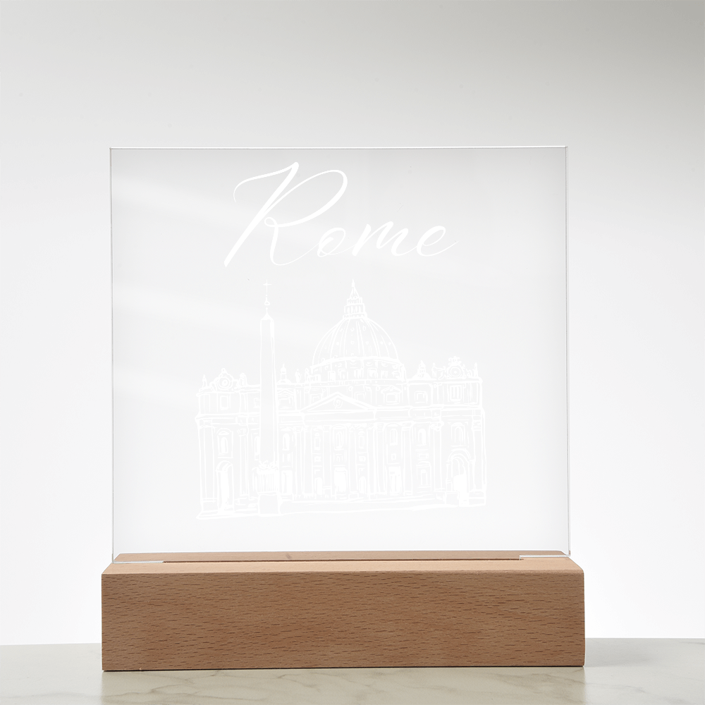 Rome Acrylic Plaque with LED Base