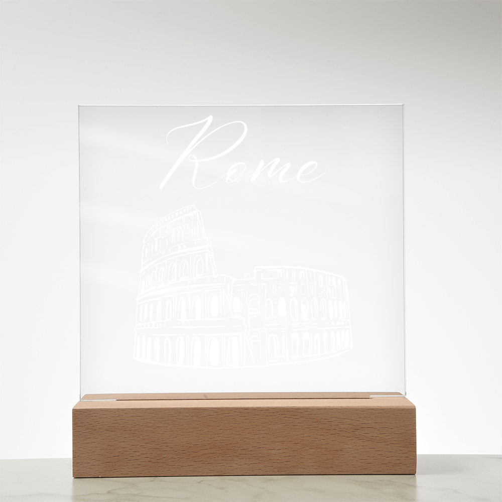 Rome Acrylic Plaque with LED Base 3