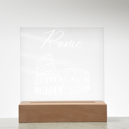 Rome Acrylic Plaque with LED Base 3