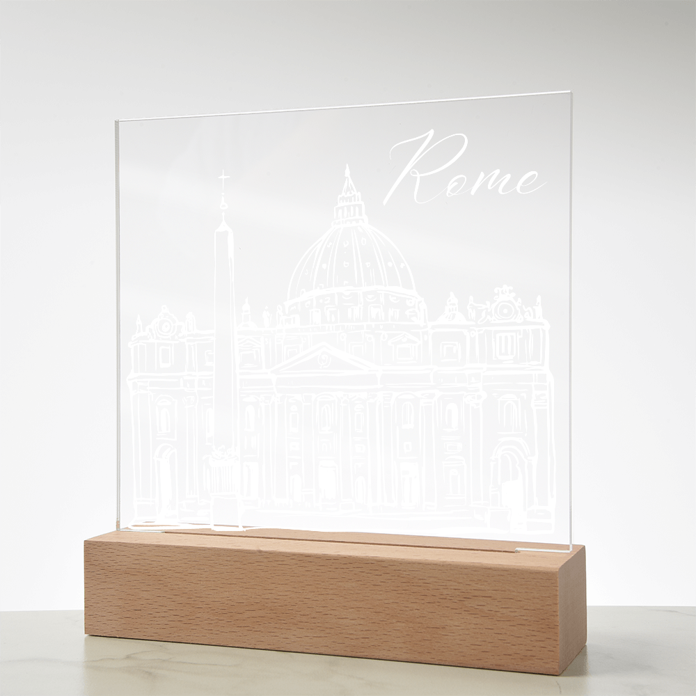 Rome Acrylic Plaque with LED Base 2