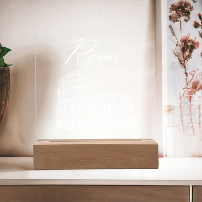 Rome Acrylic Plaque with LED Base 3