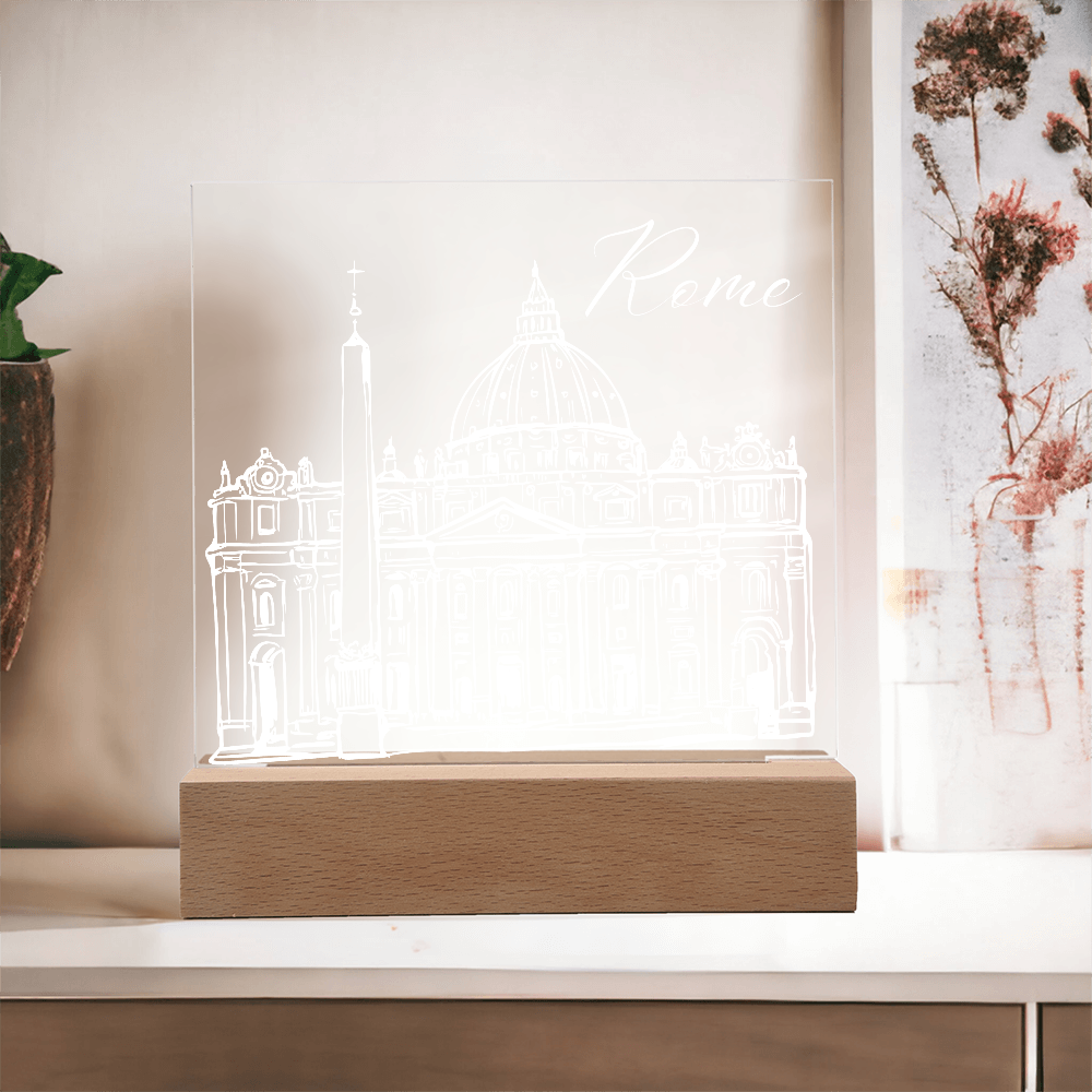 Rome Acrylic Plaque with LED Base 2
