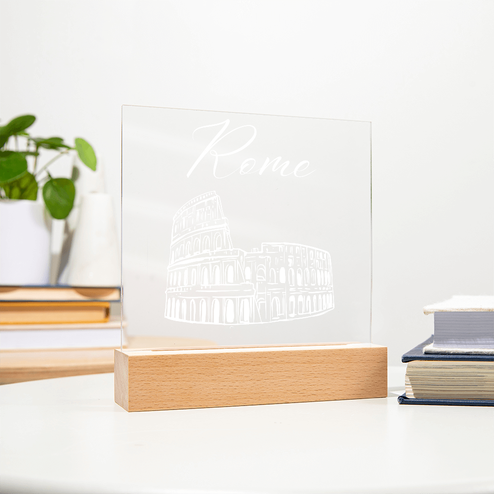 Rome Acrylic Plaque with LED Base 3