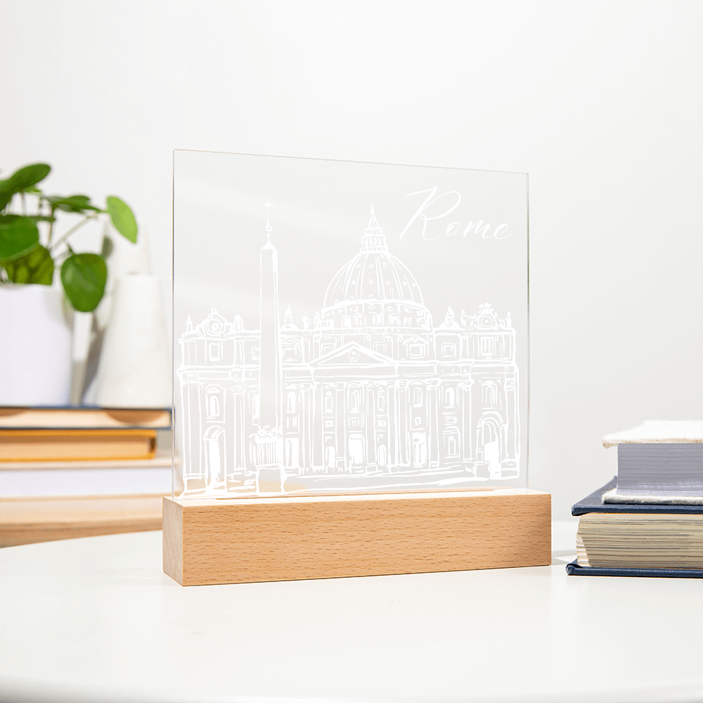Rome Acrylic Plaque with LED Base 2
