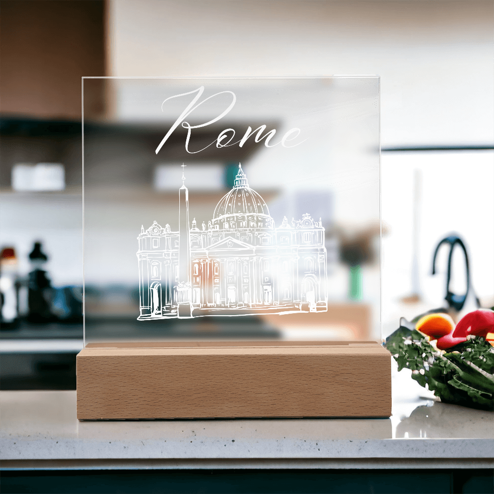Rome Acrylic Plaque with LED Base
