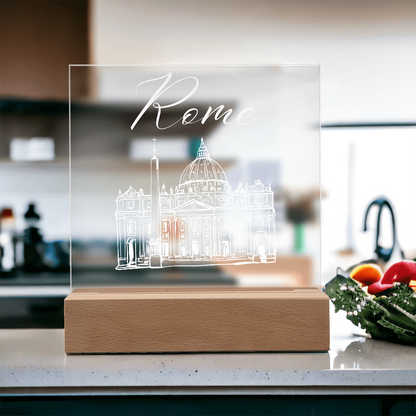 Rome Acrylic Plaque with LED Base