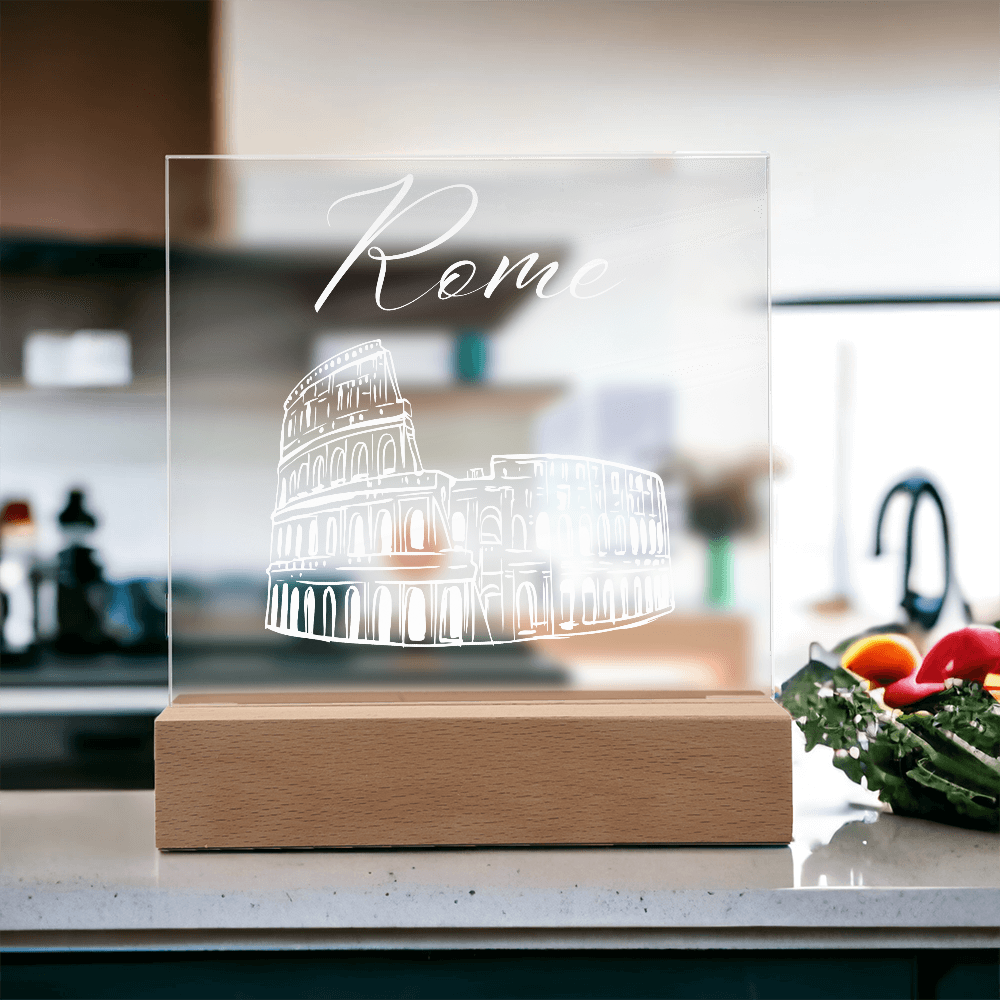 Rome Acrylic Plaque with LED Base 3
