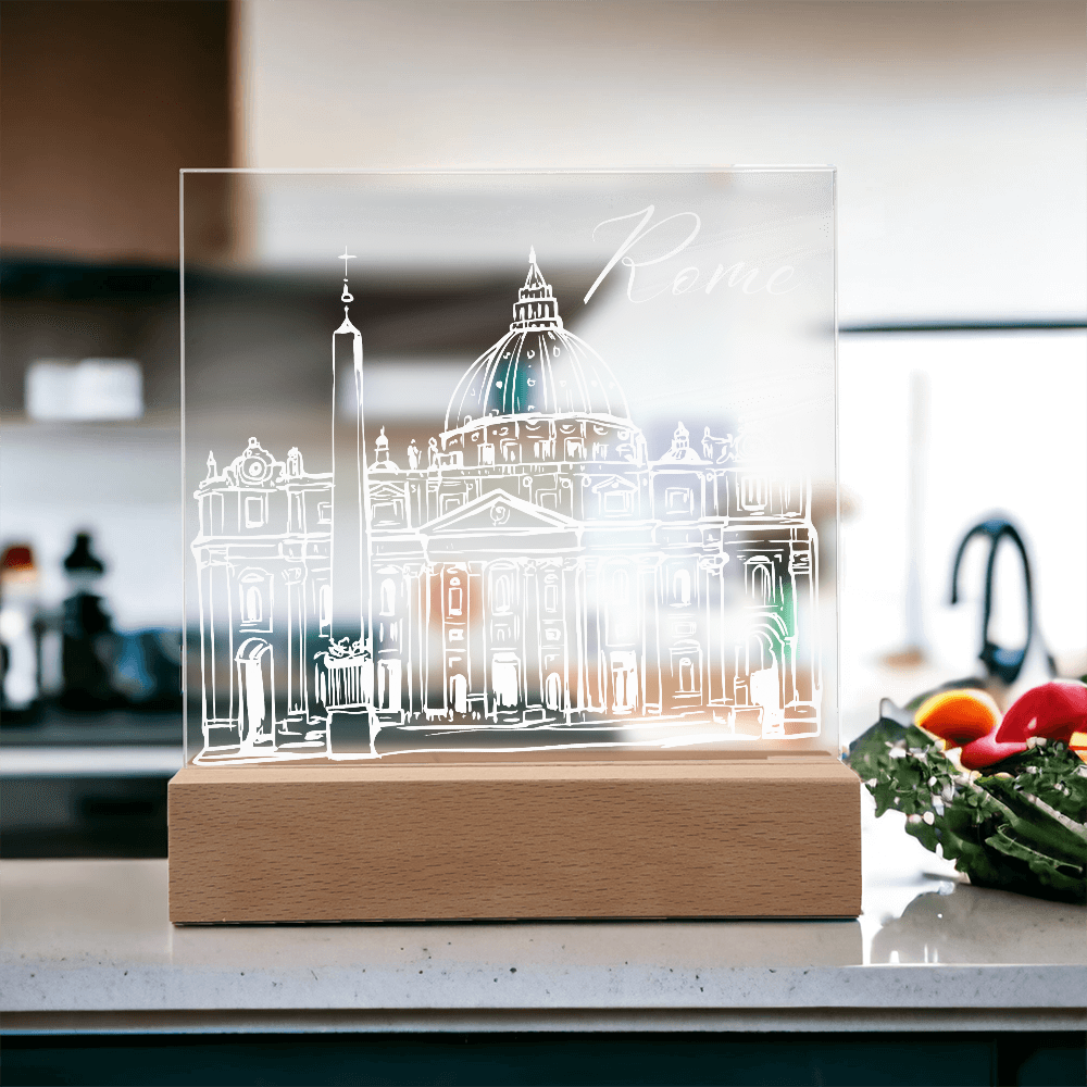 Rome Acrylic Plaque with LED Base 2