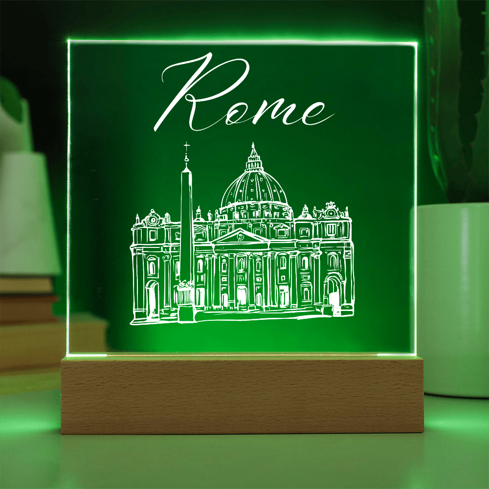 Rome Acrylic Plaque with LED Base