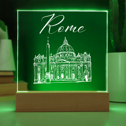 Rome Acrylic Plaque with LED Base