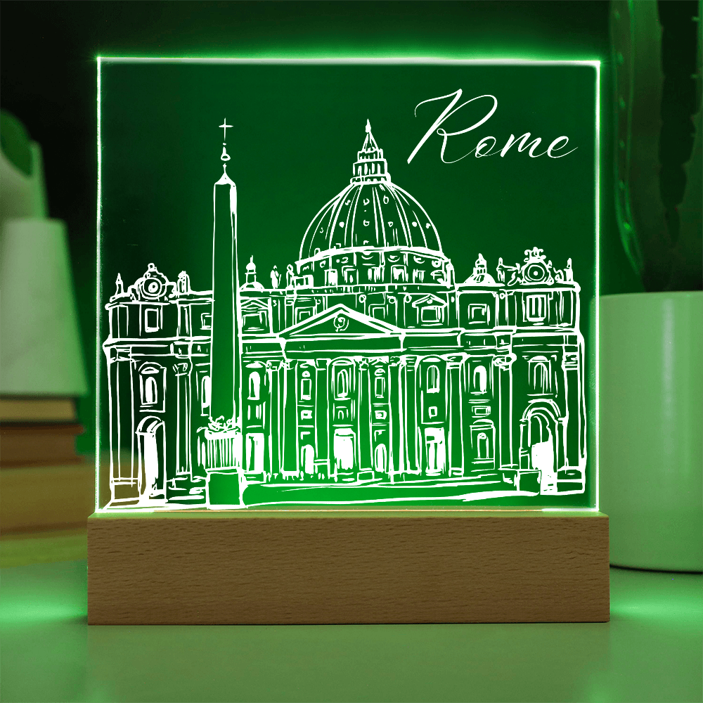 Rome Acrylic Plaque with LED Base 2