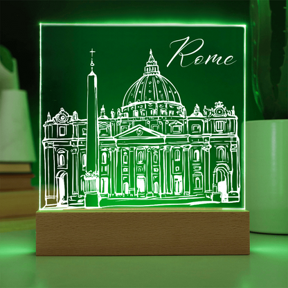 Rome Acrylic Plaque with LED Base 2