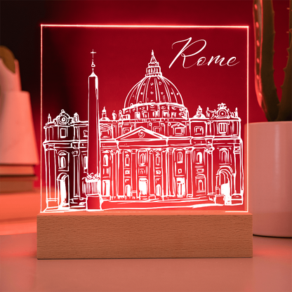 Rome Acrylic Plaque with LED Base 2