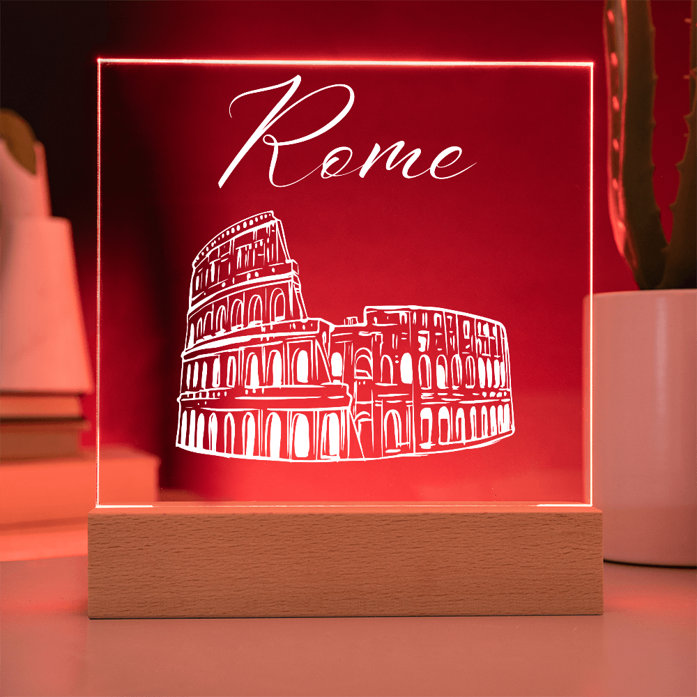 Rome Acrylic Plaque with LED Base 3