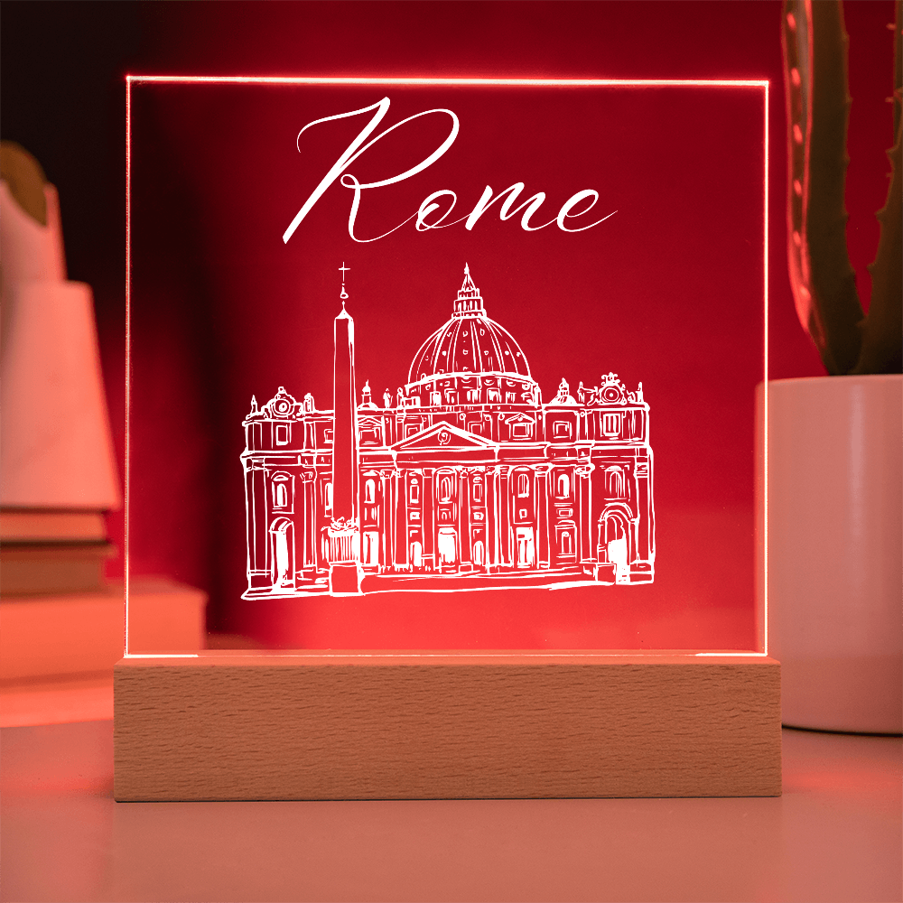 Rome Acrylic Plaque with LED Base
