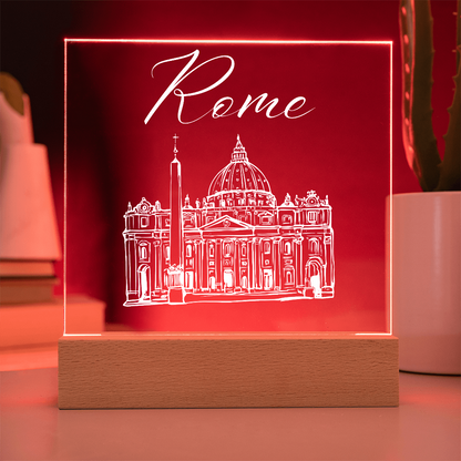 Rome Acrylic Plaque with LED Base