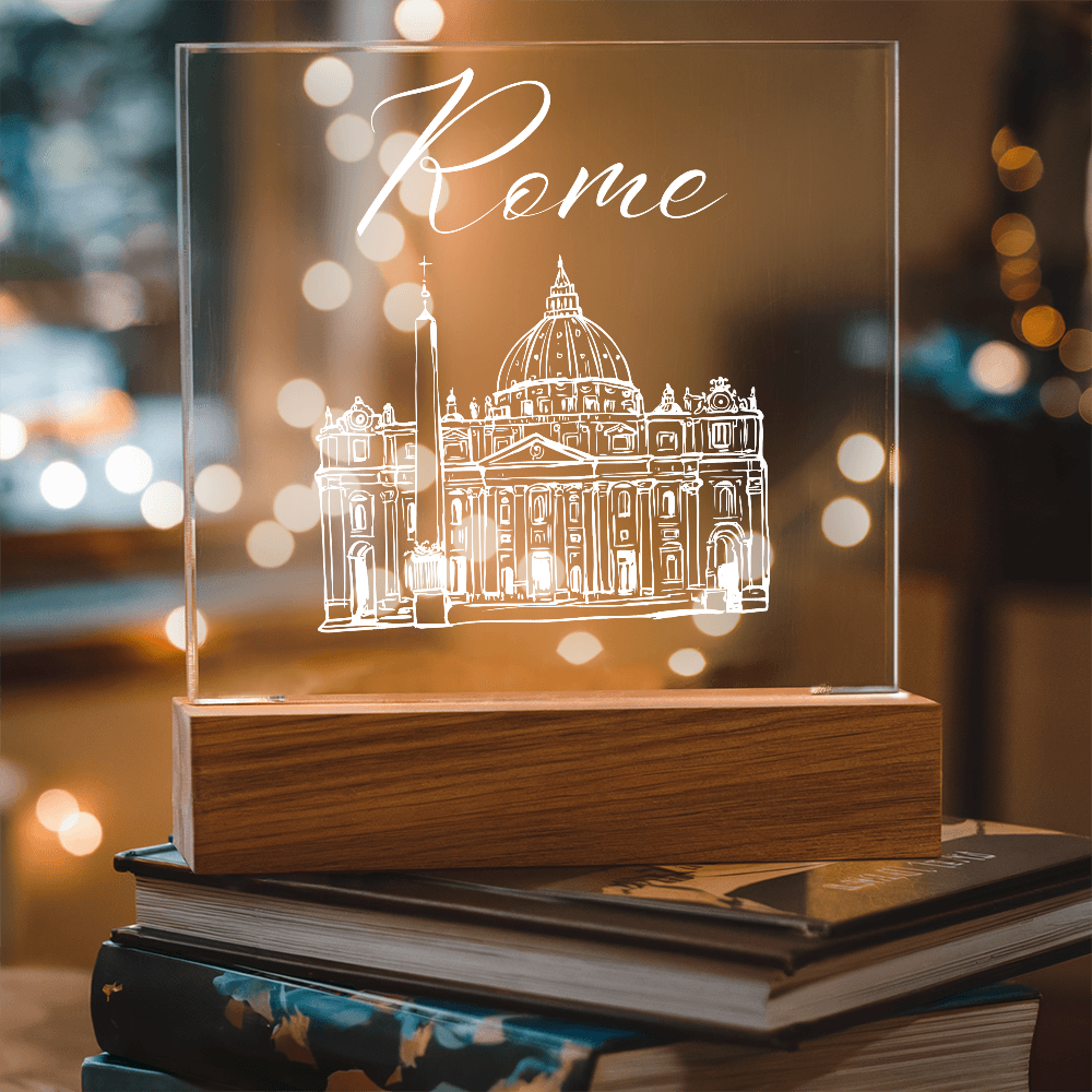 Rome Acrylic Plaque with LED Base