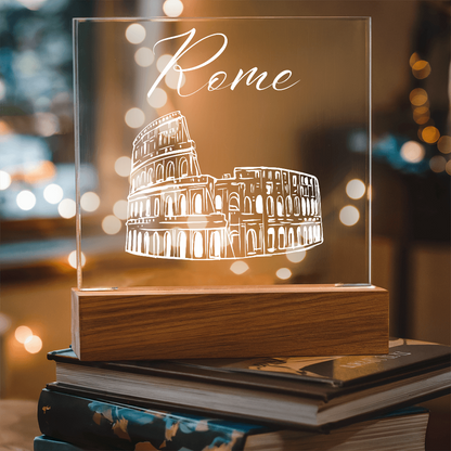 Rome Acrylic Plaque with LED Base 3