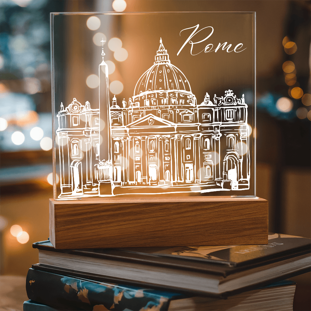 Rome Acrylic Plaque with LED Base 2