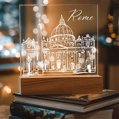 Rome Acrylic Plaque with LED Base 2