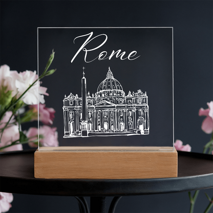 Rome Acrylic Plaque with LED Base