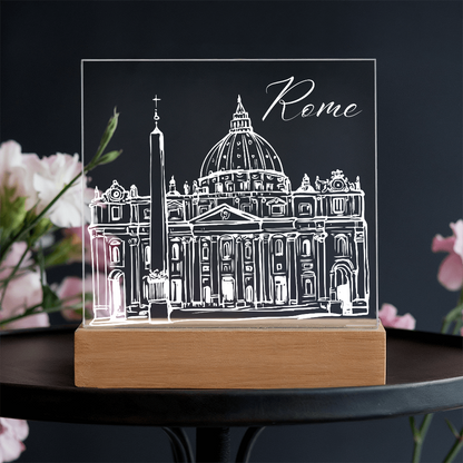 Rome Acrylic Plaque with LED Base 2