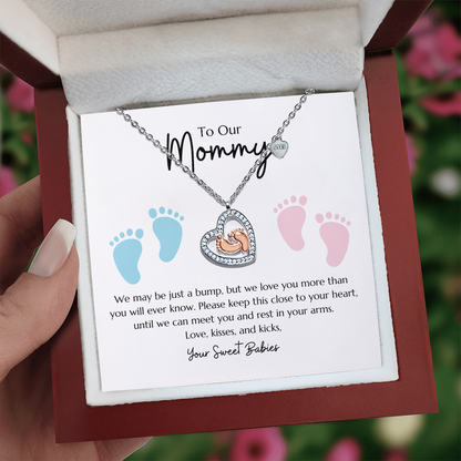 "Baby Feet" Necklace from Twins to Mommy